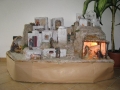 2008 presepe in carta pesta con colorazione a strati