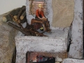 2008 presepe in carta pesta con colorazione a strati